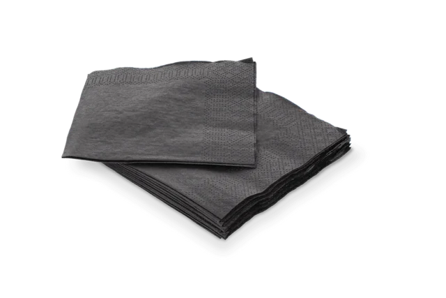 Serviette 2 Lagen Papier 1/4 Fold 24x24cm Schwarz (4.000 Stück) [TK-9987861]