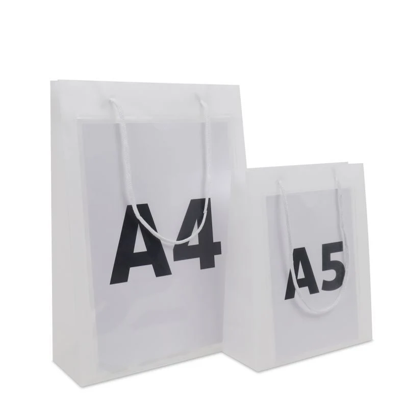 Luxuriöse Kunststoff-Fenstertaschen mit A4-Einschubfenster 26+10x36 cm Halbtransparent (100 Stück) [FP-DQC021]