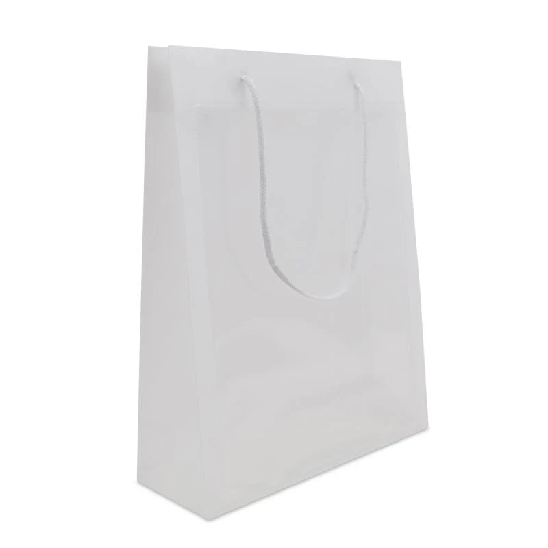 Luxuriöse Kunststoff-Fenstertaschen mit A4-Einschubfenster 26+10x36 cm Halbtransparent (100 Stück) [FP-DQC021]