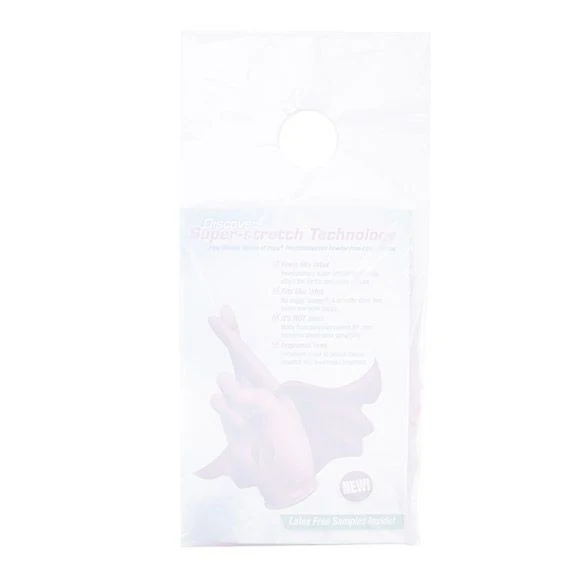 Türknopftaschen Transparent 15x30cm Weiß (100 Stück) [DK3W]