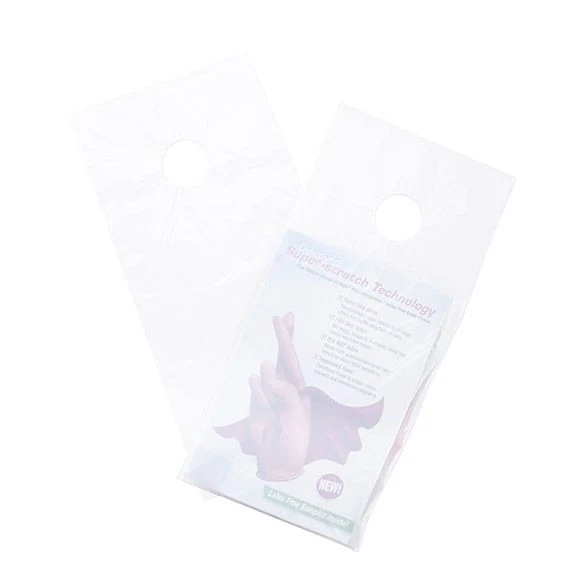 Türknopftaschen Transparent 15x30cm Weiß (100 Stück) [DK3W]