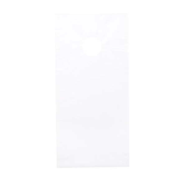 Türknopftaschen Transparent 15x30cm Weiß (100 Stück) [DK3W]