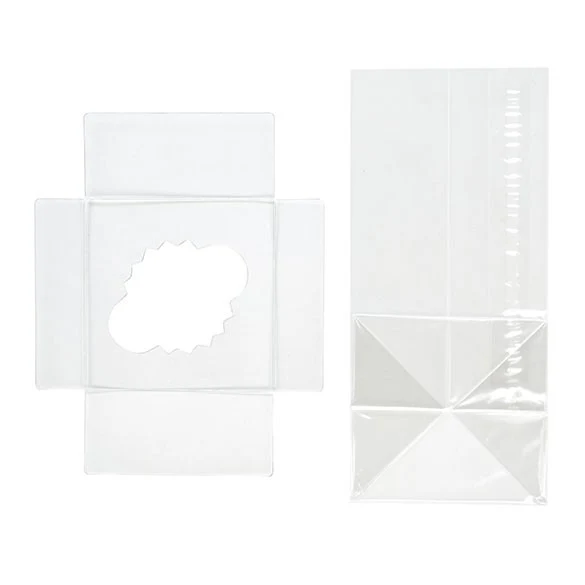 Cupcake-Beutel mit Einsatz für 1 Cupcake 10.2x10.2x22.9cm Transparent (100 Stück) [CBG4XL]