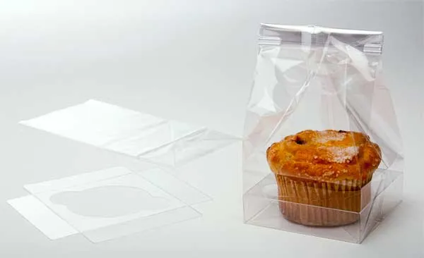 Cupcake-Beutel für 1 Jumbo-Cupcake 10.2x10.2x22.8cm Transparent (100 Stück) [CBG3]