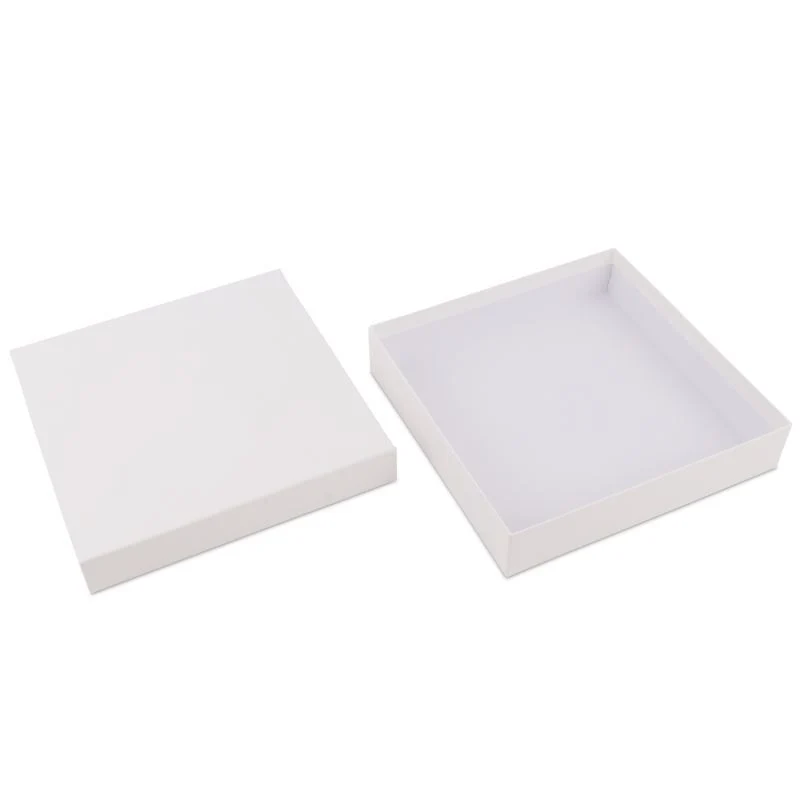 Kraft-Geschenkboxen mit Deckel 20,7x20,7x4,3 cm Weiß (20 Stück) [FP-VPL010]