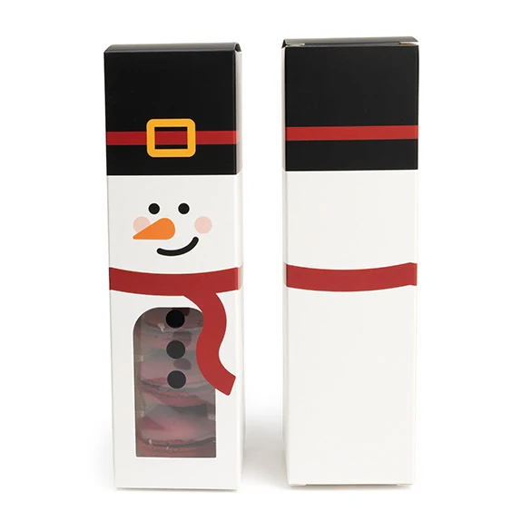 Schneemann Papierschachtel mit Sichtfenster 5,7x5,7x20,3 cm (25 Stück) [SKB228SN]