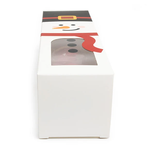 Schneemann Papierschachtel mit Sichtfenster 5,7x5,7x20,3 cm (25 Stück) [SKB228SN]