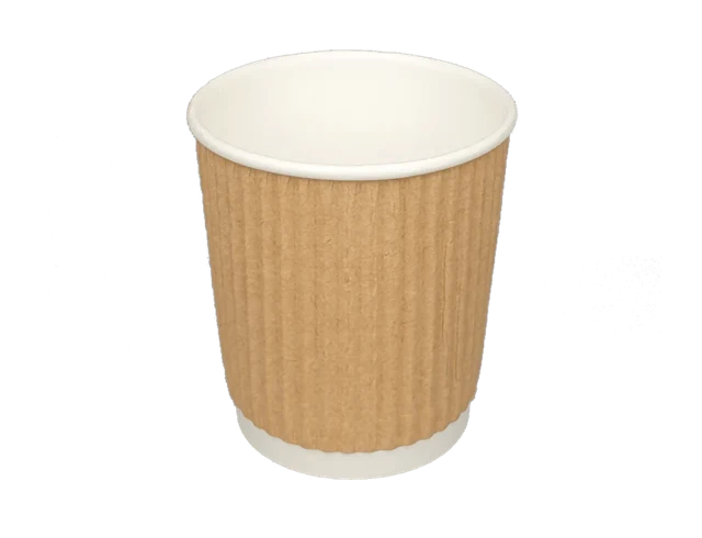 Kaffeetasse 120cc 4oz Ø6,3cm Ripple Kraft (500 Stück) [TK-9987552]