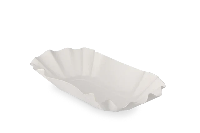 Karton Schale überbacken 14x3,7x22 cm weiß (1.000 Stück) [TK-9987274]