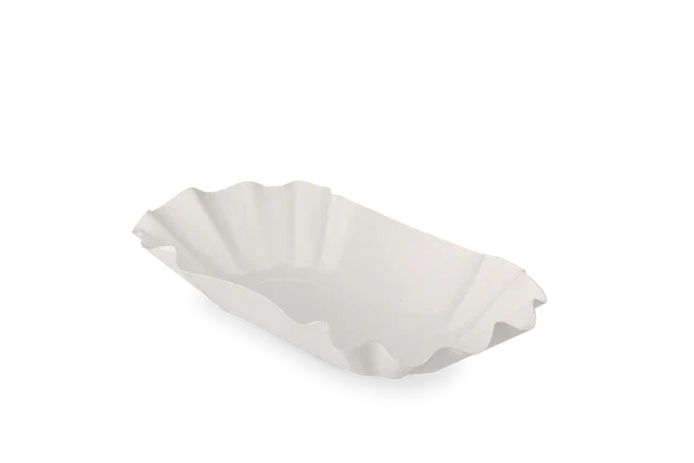 Karton Schale überbacken 10x3,2x20 cm weiß (1.000 Stück) [TK-9988157]