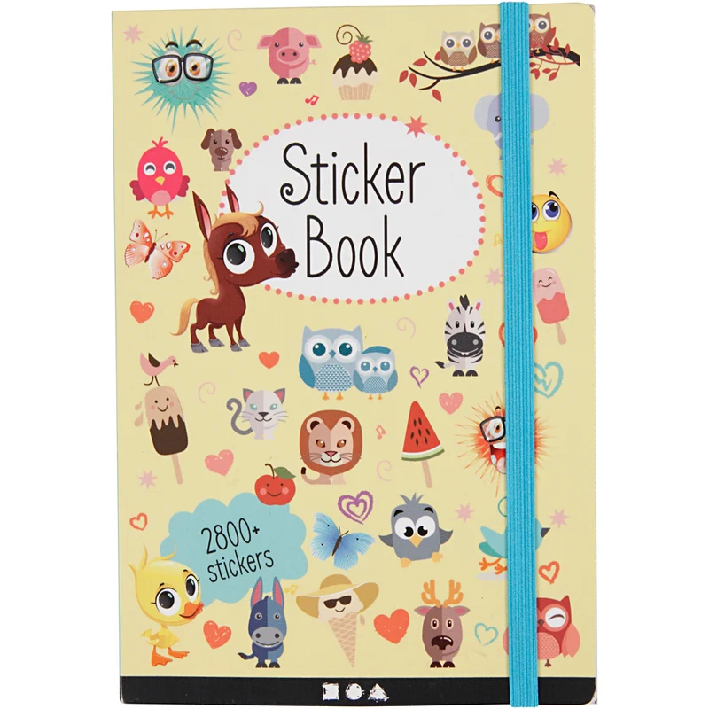 Sticker-Buch, Größe 11,5x17 cm, Stärke: 1,5 cm, 1Stck., 80 Seiten [HOB27070]