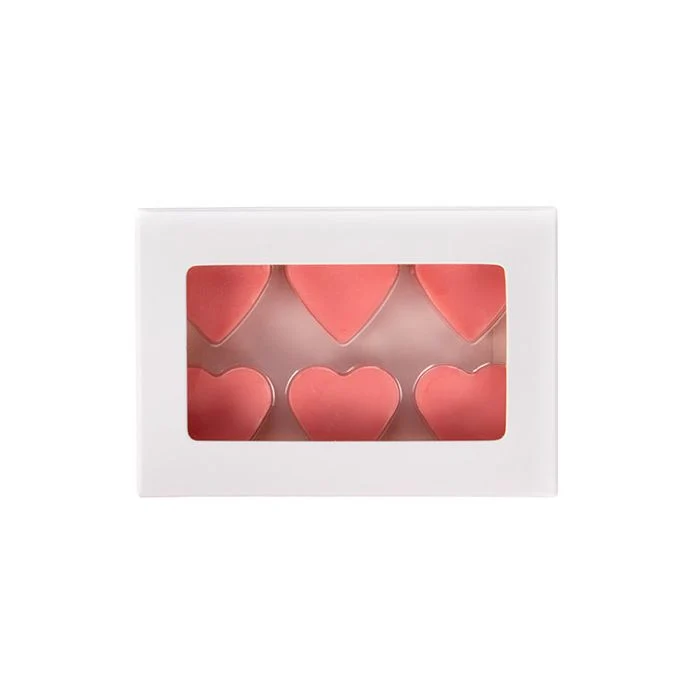 Schachteln weiß für handgemachte Süßigkeiten, Herz-Einsatz 7x2.1x10.3 cm (25 Stück) [CNDYH274W]