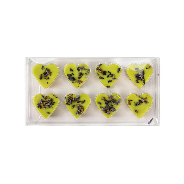 Clear Artisan Candy Box Set, Heart Insert 7x2.1x13.8 cm (25 pieces) [CNDYH272]