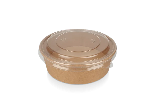 Salad Poke Schale 500ml 20oz Ø14,8x4,6cm kraft (300 Stück) [TK-9987582]