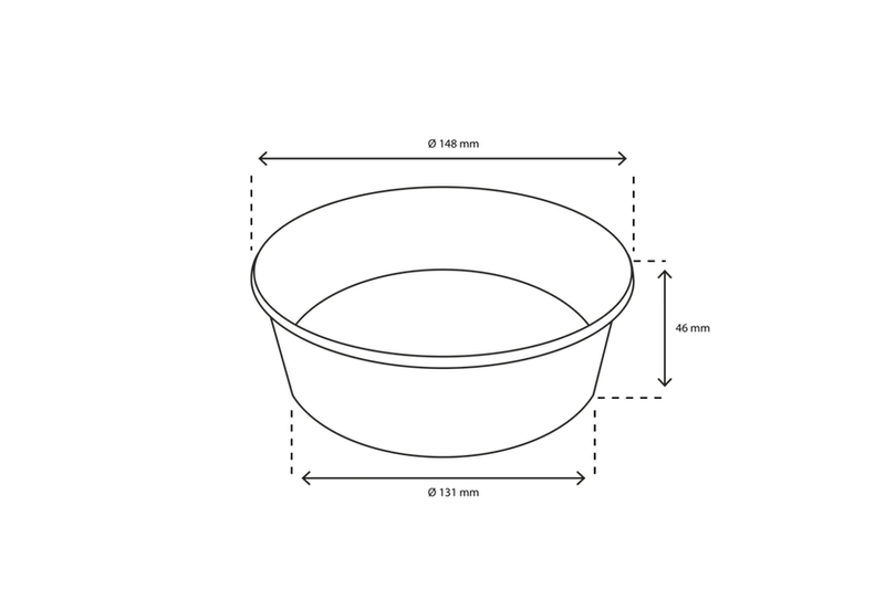 Salad Poke Schale 500ml 20oz Ø14,8x4,6cm kraft (300 Stück) [TK-9987582]