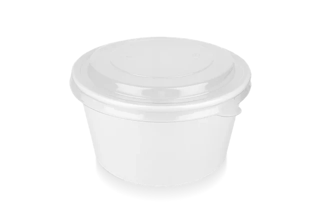 Salad Poke Schale 1000ml 32oz Ø14,8x7,8 cm weiß (300 Stück) [TK-9987588]