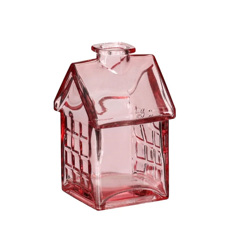 Glashaus Hellrosa, L. 7 x B. 7,5 x H. 12 cm (12 Stück) [IFS-35331]