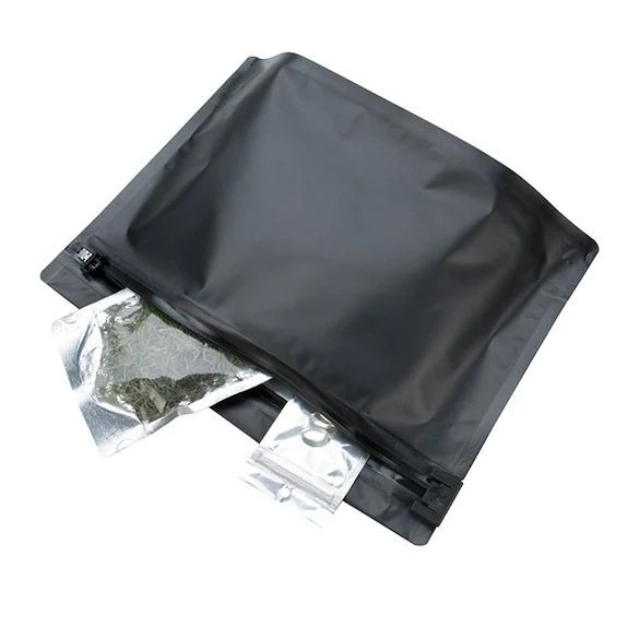 Plastikbeutel Mattschwarz 30.5x10.2x22.9cm mit kindsicherem Verschluss (10 Stück) [CRZ912B]