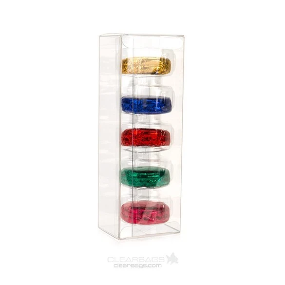 Macaron-Schachteln für 5 Macarons 6.5x5.1x19.1cm Transparent (25 Stück) [MBS1]