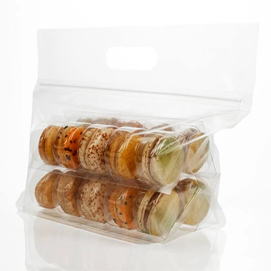 Carrier Bags for 20 Macarons incl. Insert (100 pieces) [MBG7]