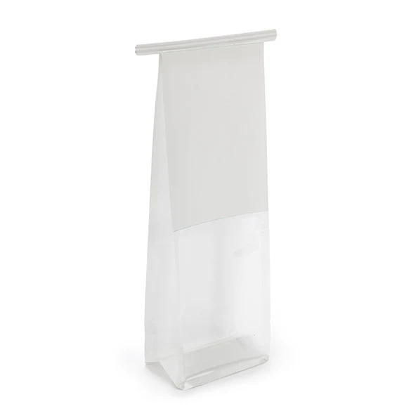 Kraftbeutel Weiß wiederverschließbar 8,9x6,4x25,4cm (100 Stück) [TTGB1K]