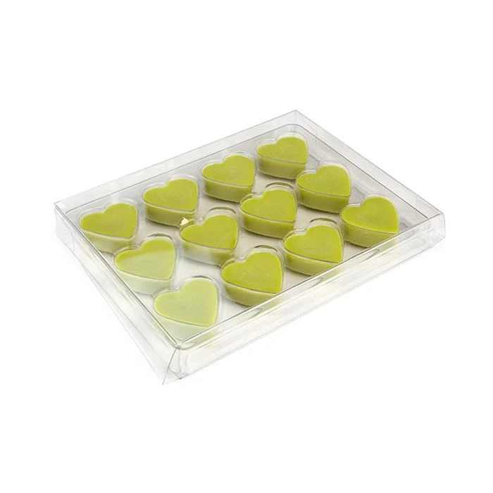 Schachteln für handgemachte Süßigkeiten, Herz-Einsatz 10.2x2.1x13.8 cm (25 Stück) [CNDYH270]