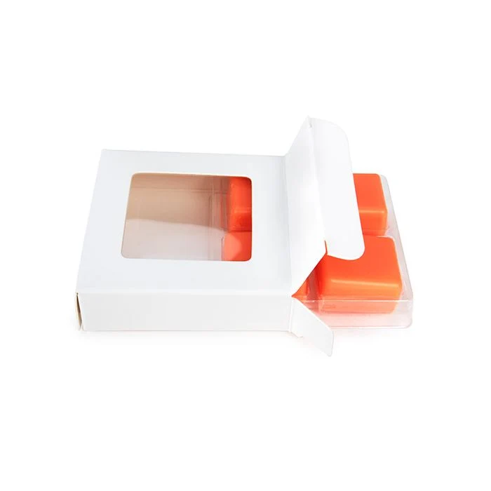 Schachteln weiß für handgemachte Süßigkeiten, Quadratischer Einsatz 7x2.1x6.8 cm (25 Stück) [CNDY276W]