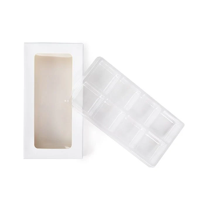 Schachteln weiß für handgemachte Süßigkeiten, Quadratischer Einsatz 7x2.1x13.8 cm (25 Stück) [CNDY272W]