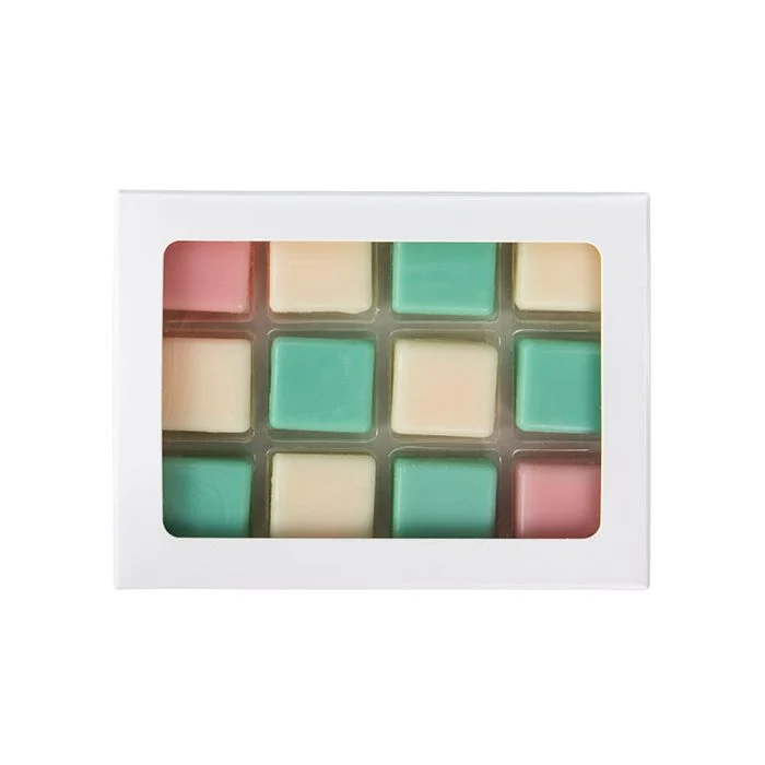 Schachteln weiß für handgemachte Süßigkeiten, Quadratischer Einsatz 10.2x2.1x13.8 cm (25 Stück) [CNDY270W]