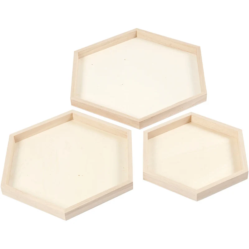 Tablett-Set, D 21+26+31 cm, 3Stk/ 1 Set [HOB-55317]