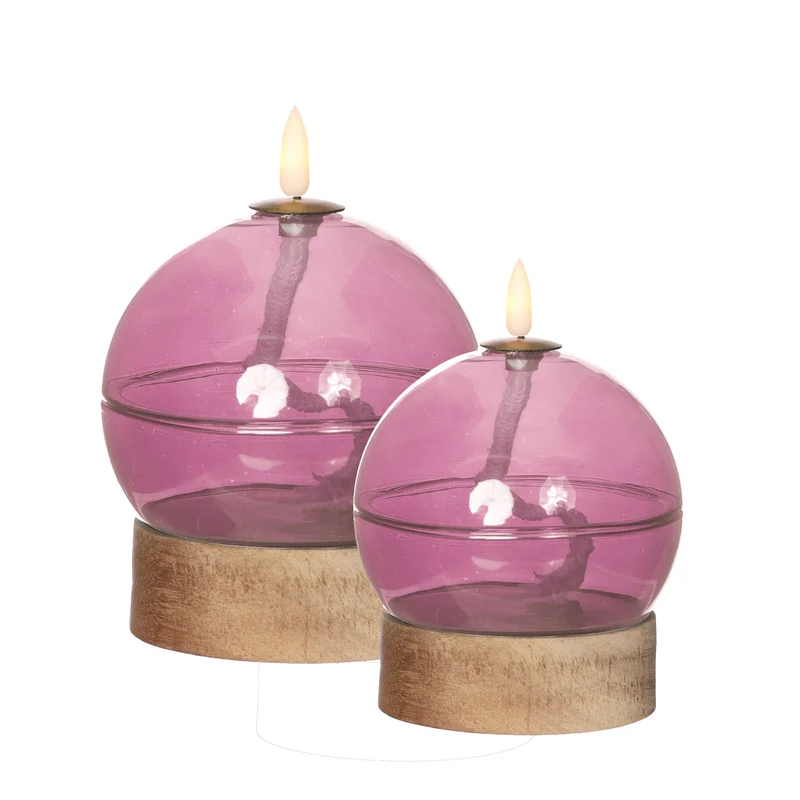 LED-Öllampe h16,5 Ø12 cm rosa (1 Stk.) [IFS-32811]