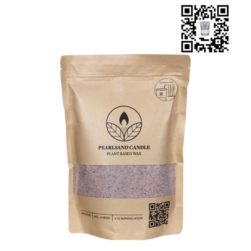 Pearlsand-Kerze 400 g Lavendelgrau (6 Stück) [IFS-32722]