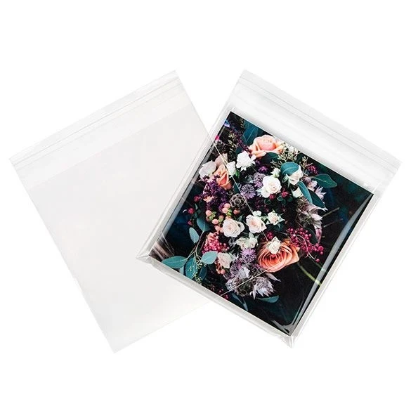 Umweltfreundliche Klappenbeutel Bioplastik 17x16.7cm Transparent (100 Stück) [GC6X6M]