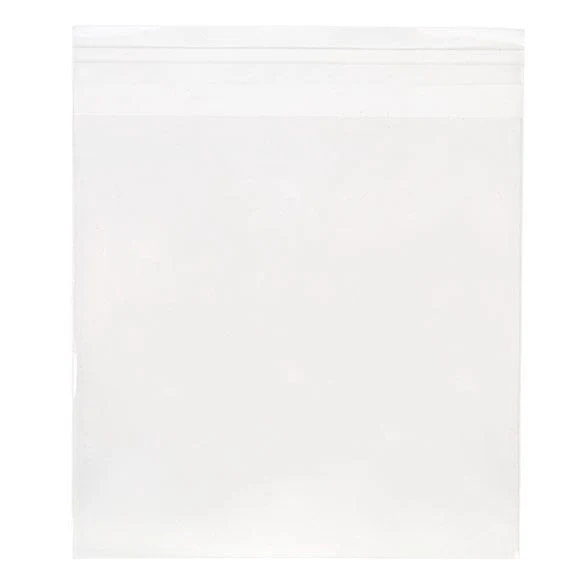 Umweltfreundliche Klappenbeutel Bioplastik 17x16.7cm Transparent (100 Stück) [GC6X6M]