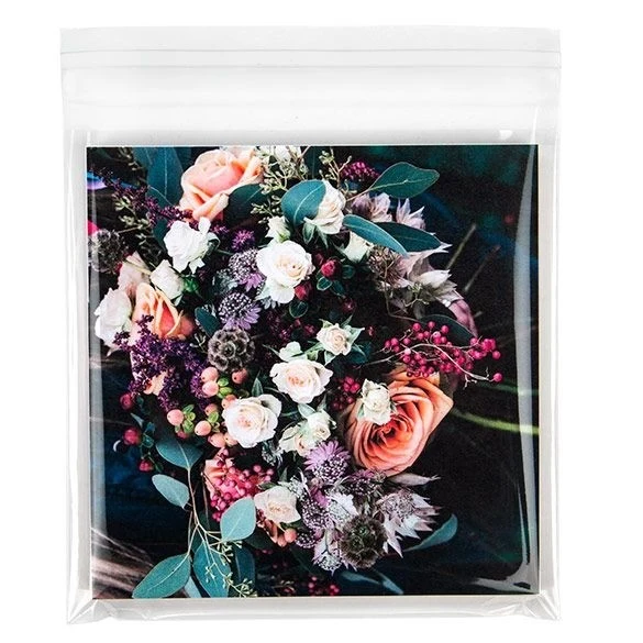 Umweltfreundliche Klappenbeutel Bioplastik 17x16.7cm Transparent (100 Stück) [GC6X6M]
