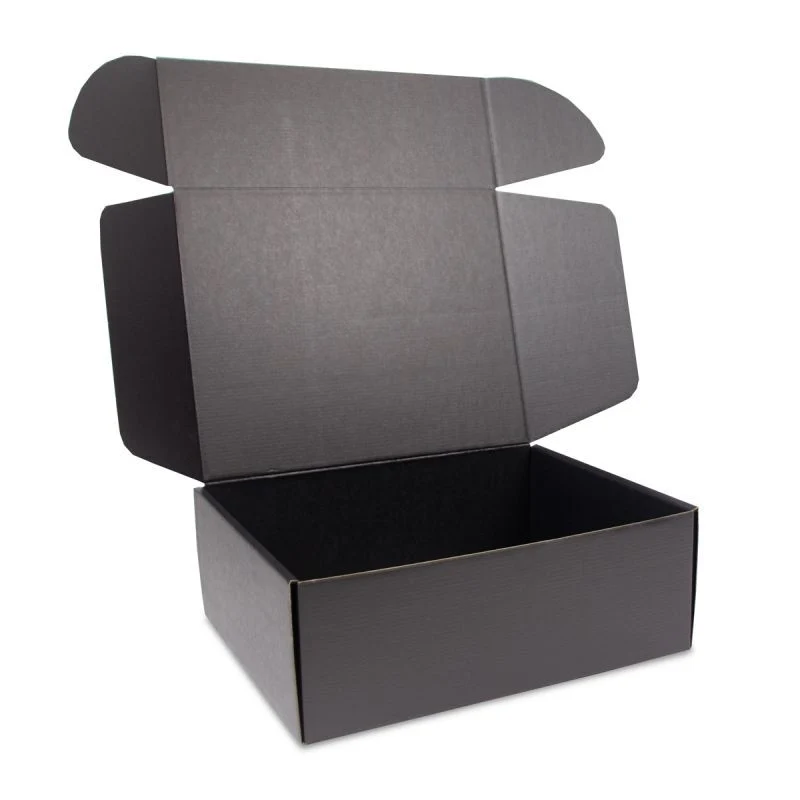 Versandboxen 39x30x14 cm Schwarz (50 Stück) [FP-VPD106]