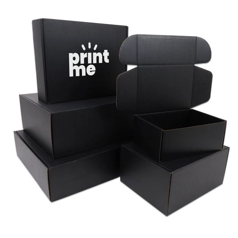 Versandboxen 39x30x14 cm Schwarz (50 Stück) [FP-VPD106]