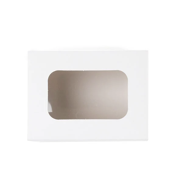 Zweiteilige Papierschachteln Weiß 9,5x6,4x5,7 cm (25 Stück) [MBS8W]
