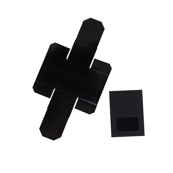 Zweiteilige Papierschachteln Schwarz 9,5x6,4x5,7 cm (25 Stück) [MBS8B]