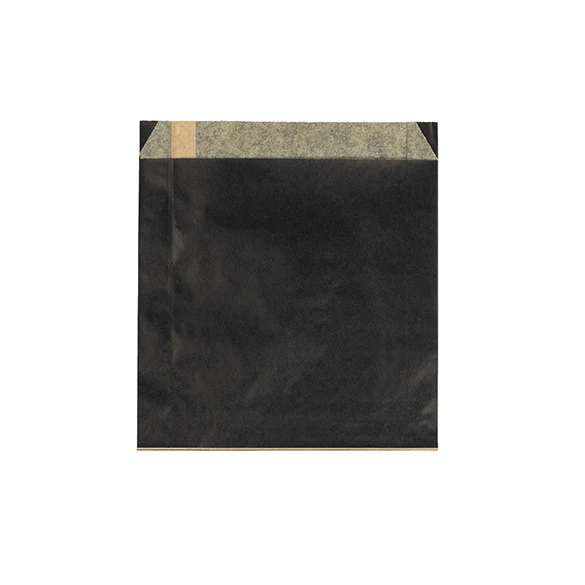 Fettabweisende Beutel Schwarz 15,2x2,9x16,5cm (100 Stück) [GPB5B]