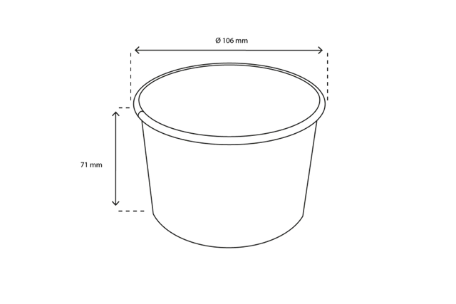 Eiscremebecher Karton 360ml Ø106mm 12oz GELATO (1.000 Stück) [TK-9987602]