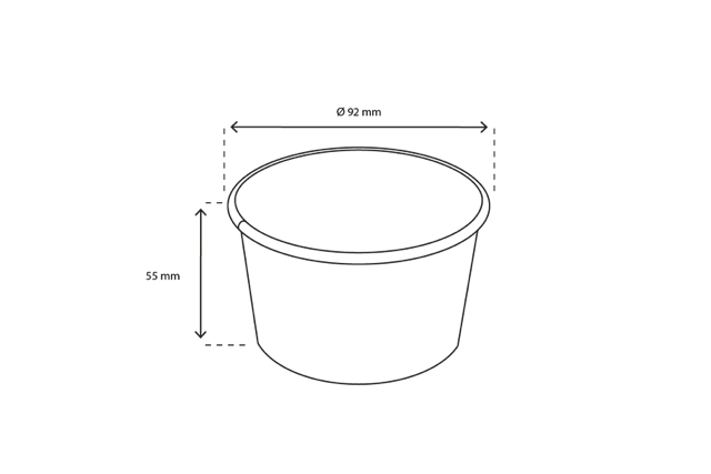 Eiscremebecher Karton 240ml Ø9,2 cm 8oz GELATO (1.000 Stück) [TK-9987601]