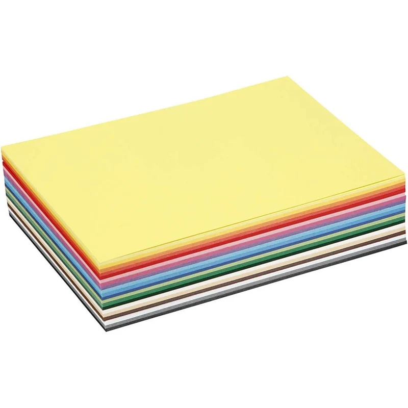 Farbkarton, A5 148x210 mm, 180 g, Sortierte Farben, 60Bl. sort. [HOB214250]