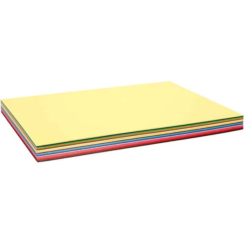 Farbkarton, A5 148x210 mm, 180 g, Sortierte Farben, 60Bl. sort. [HOB214250]