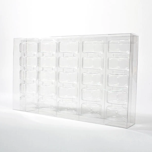 Macaron-Schachteln für 25 Macarons 32.2x5.1x19.1cm Transparent (25 Stück) [MBS5]