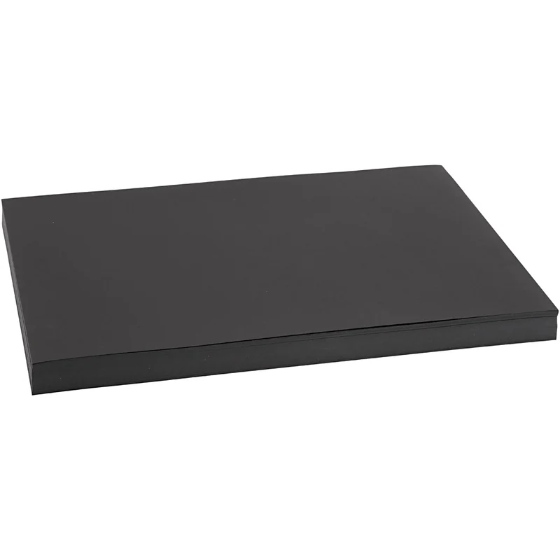 Karton, einfärbig, A3, Blatt 297x420 mm, 200 g, Schwarz, 100 Bl./ 1 Pck [HOB-21654]