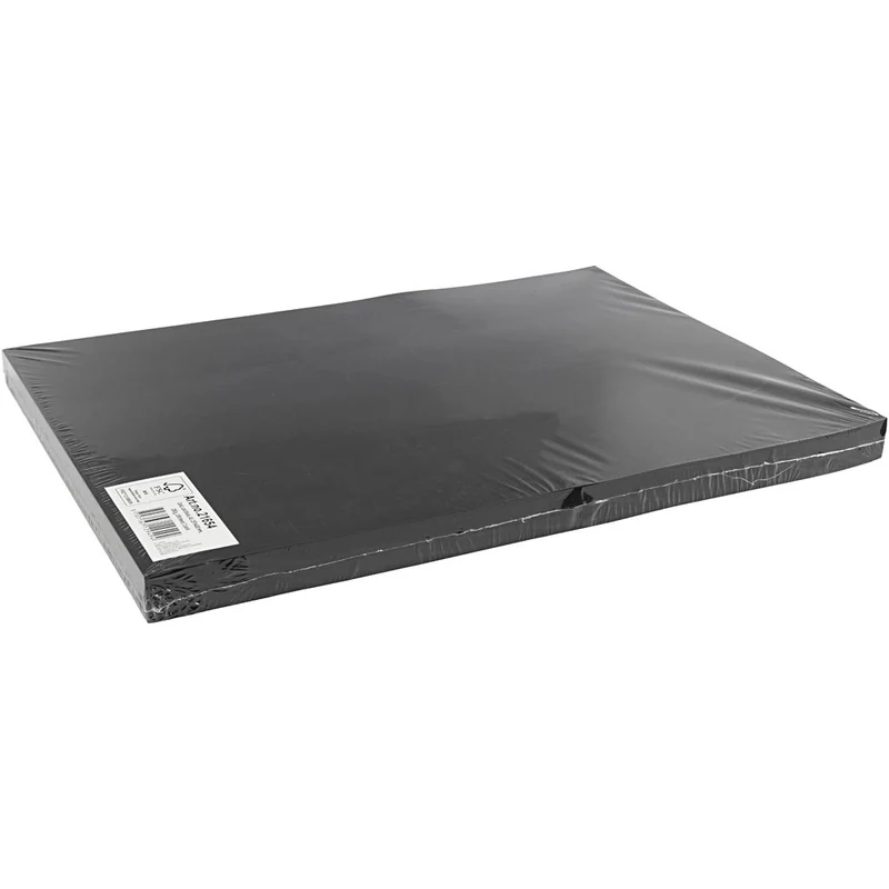 Karton, einfärbig, A3, Blatt 297x420 mm, 200 g, Schwarz, 100 Bl./ 1 Pck [HOB-21654]