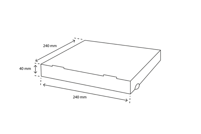 Pizzakartons 24x4x24cm Kraftbraun (100 Stück) [TK-9987693]