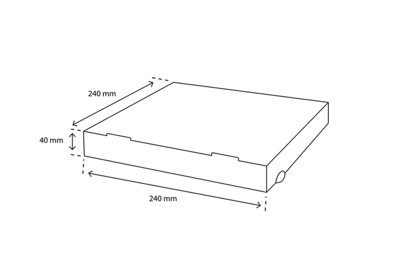 Pizzakartons 24x4x24cm Kraftbraun (100 Stück) [TK-9987693]