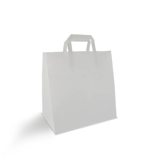 Papiertragetaschen 26x17x27cm weiß (250 Stück) [TK-9987498]